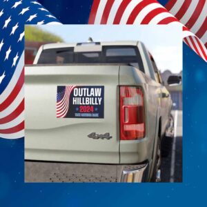 Outlaw Hillbilly 2024 Take America Back Car Magnet