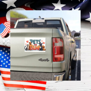 Pets For Trump Ducks And Cats For Trump Magnetic Bumper Sticker