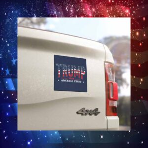 President Trump 2024 America First Car Magnet