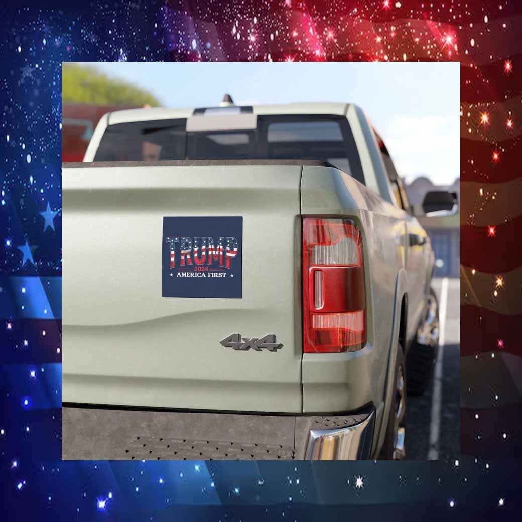 President Trump 2024 America First Car Magnet