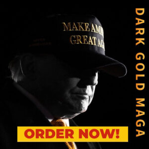 President Trump debuts the BLACK & GOLD MAGA HAT