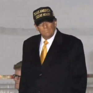 President Trump debuts the BLACK & GOLD MAGA HAT