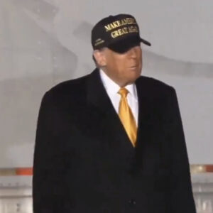 President Trump debuts the BLACK & GOLD MAGA HAT