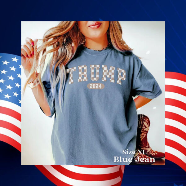 Retro Checkered Trump 2024 Shirt
