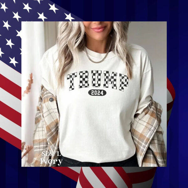 Retro Checkered Trump 2024 Shirt, Vote Vance RFK JR Shirt