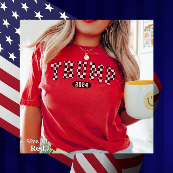 Retro Checkered Trump 2024 Shirt, Vote Vance RFK JR Shirt