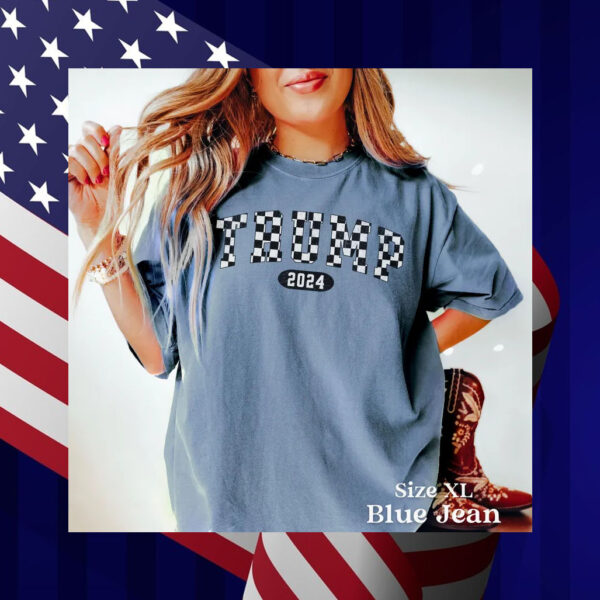 Retro Checkered Trump 2024 Shirt, Vote Vance RFK JR Shirt