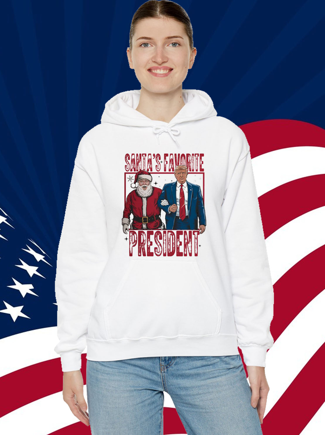 Santa's favorite president 2024 Humorous Trump Christmas T-Shirt