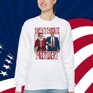 Santa's favorite president 2024 Humorous Trump Christmas T-Shirt