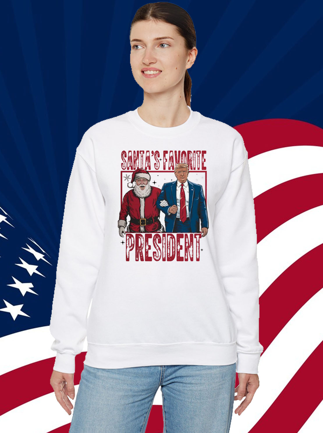 Santa's favorite president 2024 Humorous Trump Christmas T-Shirt