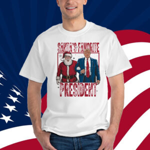 Santa's favorite president 2024 Humorous Trump Christmas T-Shirt