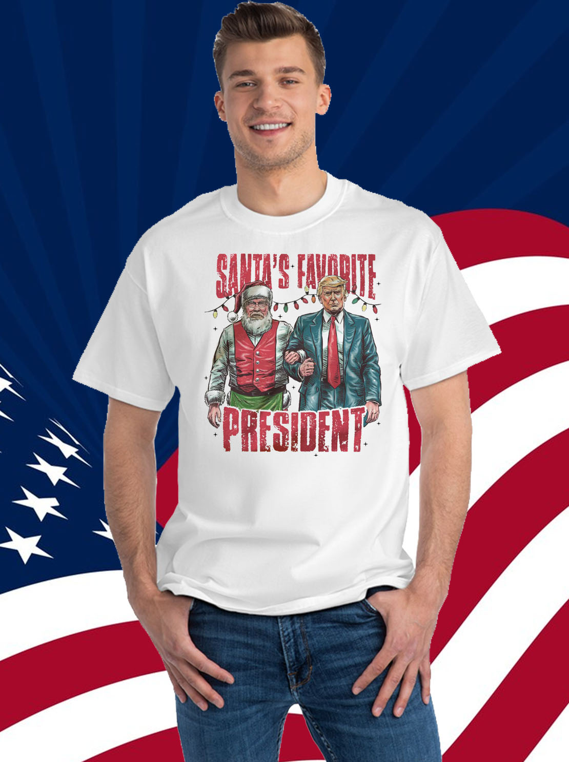 Santa's favorite president Trump Christmas T-Shirt