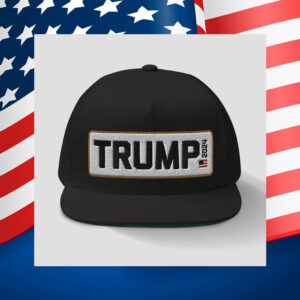 TRUMP 2024 MAGA Hat Embroidered Patch, Flat Bill Snap Back