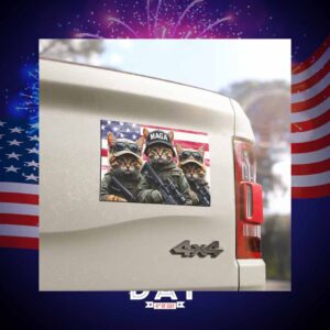 Tactical MAGA cats Trump Car Magnet