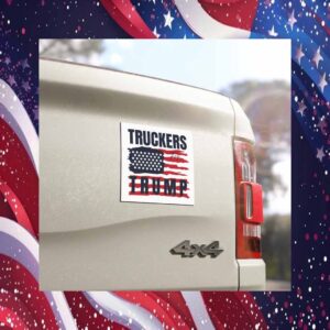 Truckers For Trump 2024 Car Magnet