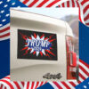 Trump 2024 Car Magnet retro superhero styling for Presidential Election auto art great gift for MAGA conservative republican for November