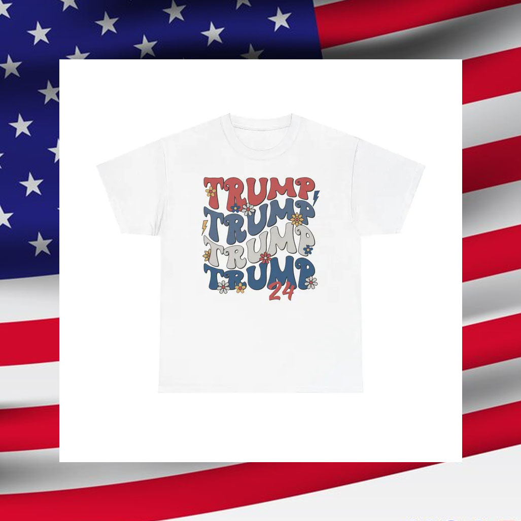 Trump 24 Retro 70's T-Shirt, Trump Hippie Shirt