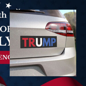 Trump Car Bumper Sticker Magnet, Pro Trump 2024 Car Magnet, Republican Merch, Trump Vance Swag, Simple Red White Blue Trump, Car Accessory