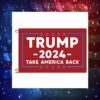 Trump Flag Donald 2024 Take America Back Banner Tapestry indoor and outdoor use