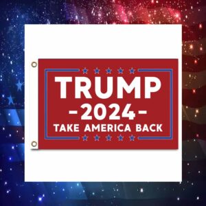 Trump Flag Donald 2024 Take America Back Banner Tapestry indoor and outdoor use