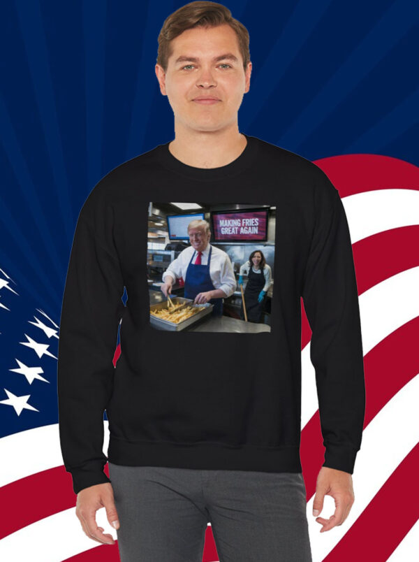 Trump Frying and Kamala Mopping Floor Shirt