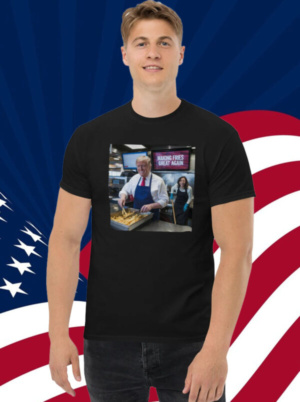 Trump Frying and Kamala Mopping Floor Shirt