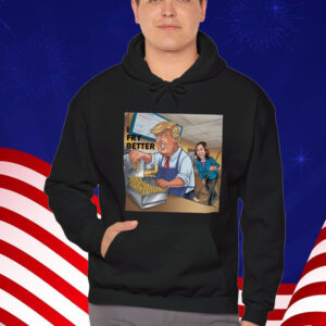 Trump Frying and Kamala Mopping Floor T-Shirt