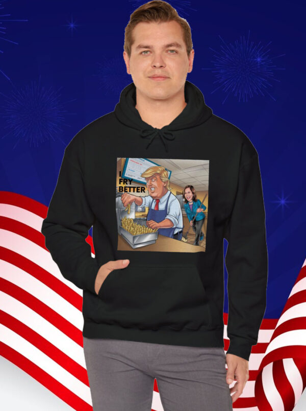 Trump Frying and Kamala Mopping Floor T-Shirt