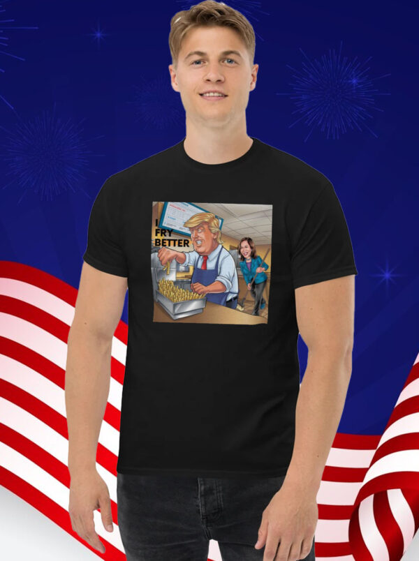 Trump Frying and Kamala Mopping Floor T-Shirt