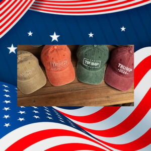 Trump Hat Embroidered USA, Trump 2024 Campaign Hat, MAGA Hat, Trump Baseball Hat, Support Trump Vintage Cotton Cap, Custom Embroidered Hat