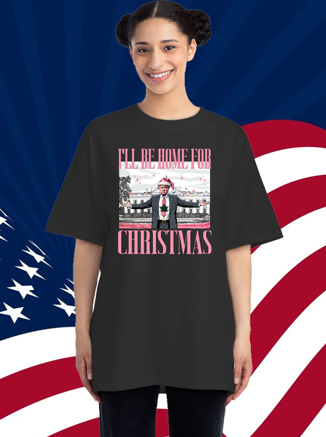 Trump I'll Be Home for Christmas Shirt