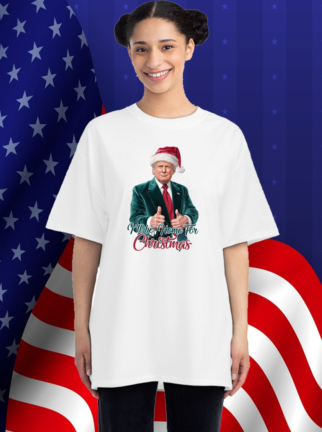 Trump I'll Be Home for Christmas Tee Shirt