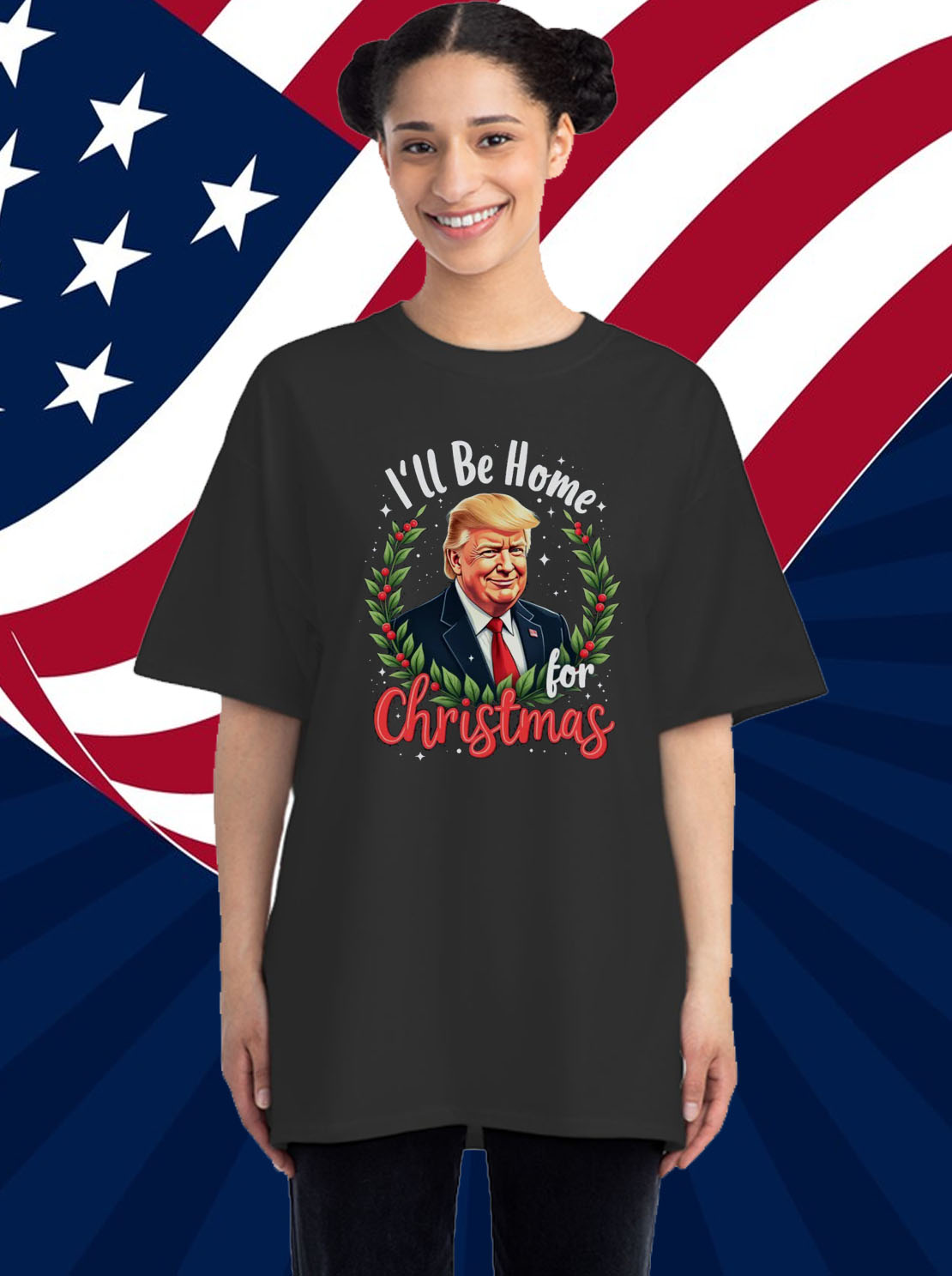 Trump I'll be Home for Christmas 2024 Shirt