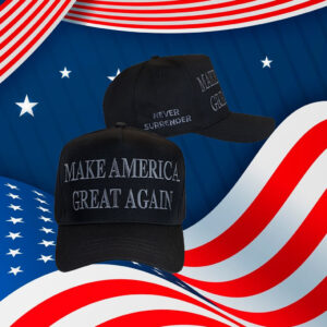 Trump Never Surrender Black MAGA Hat