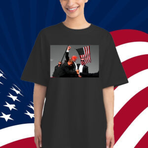 Trump Shot T-Shirt Top , Donald TRUMP 2024 Never Surrender Shirt