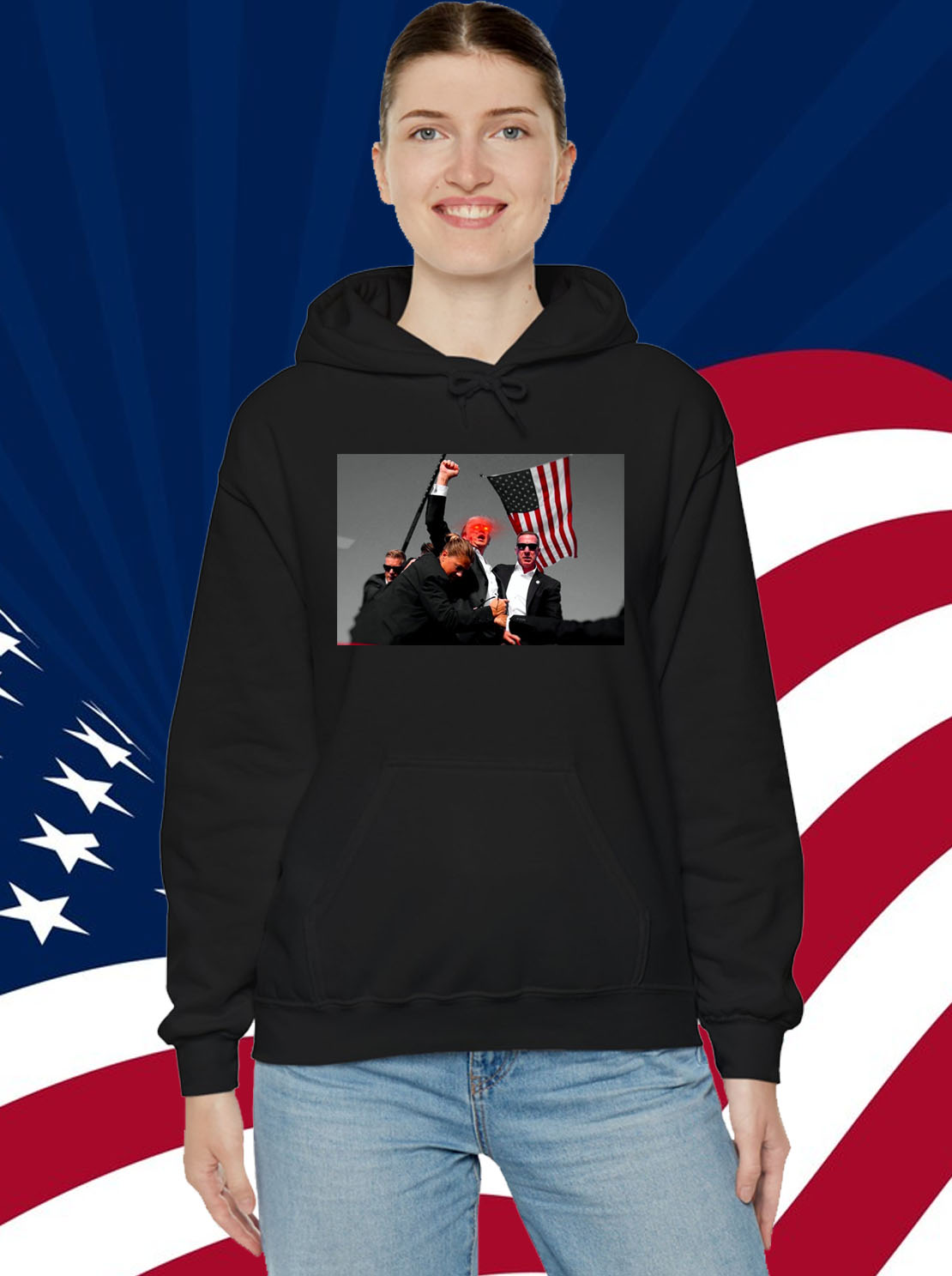Trump Shot T-Shirt Top , Donald TRUMP 2024 Never Surrender Shirt