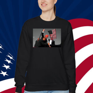 Trump Shot T-Shirt Top , Donald TRUMP 2024 Never Surrender Shirt