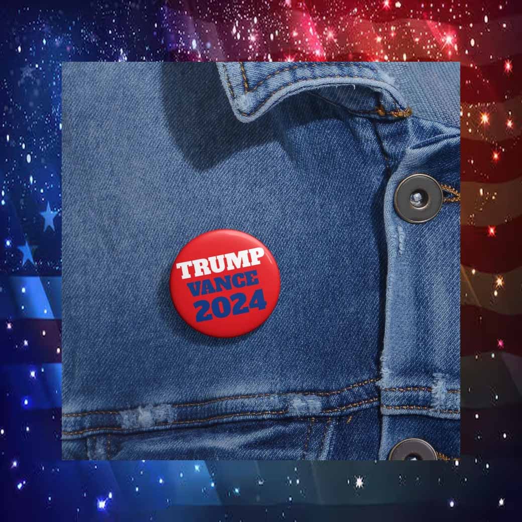 Trump Vance 2024 Red Button