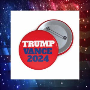 Trump Vance 2024 Red Button