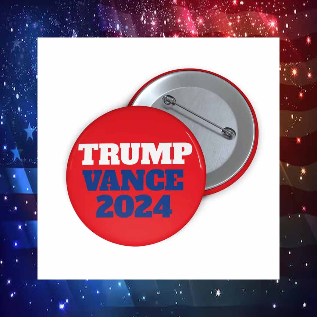Trump Vance 2024 Red Button