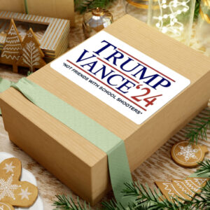 Trump Vance '24 Not Friends With School Shooters Kiss-Cut Sticker