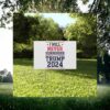 Trump Vance For The People America I Will Never Surrender Yard Sign