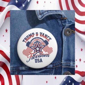 Trump & Vance Freedom USA Button