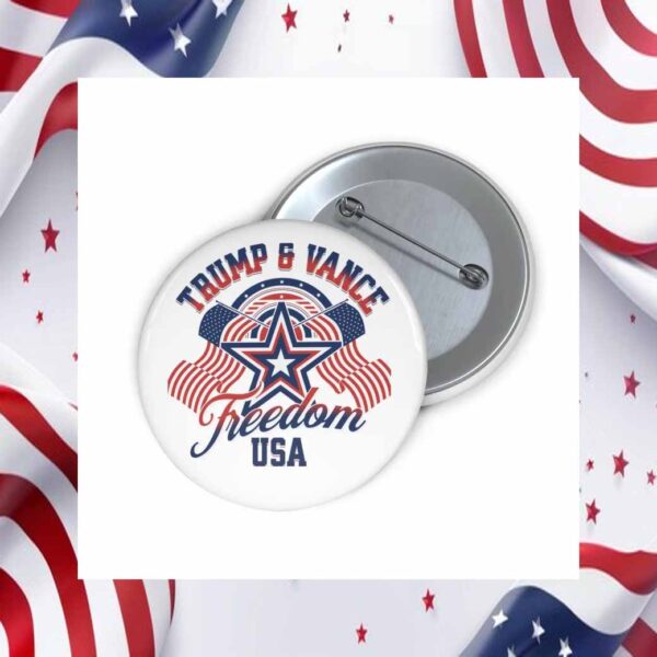 Trump & Vance Freedom USA Button