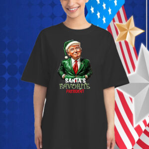 Trump as Santa's Favorite President - Humorous Trump Elf Christmas T-Shirt