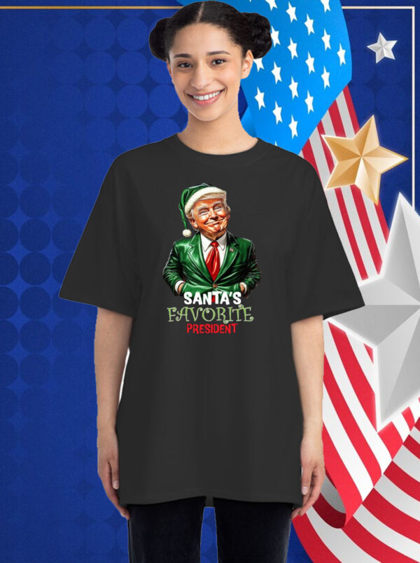 Trump as Santa's Favorite President - Humorous Trump Elf Christmas T-Shirt