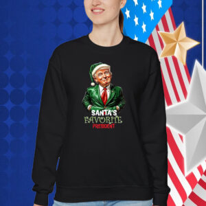 Trump as Santa's Favorite President - Humorous Trump Elf Christmas T-Shirt