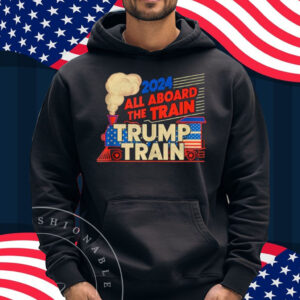 2024 All Aboard The Trump Train American Flag Shirt