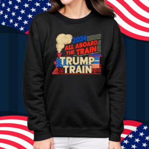 2024 All Aboard The Trump Train American Flag Shirt