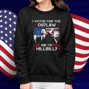 I Voted For The Outlaw And The Hillbilly Trump Vance 2024 T-Shirt